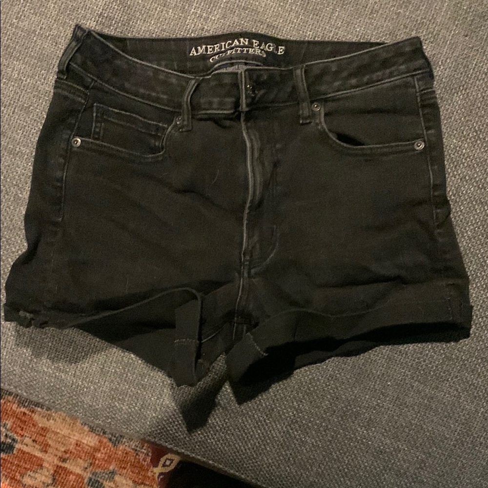 American Eagle Outfitters Women's Black Denim Shorts